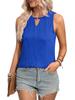Women's Vest Keyhole Collar Sleeveless Summer Business Casual Basic Top