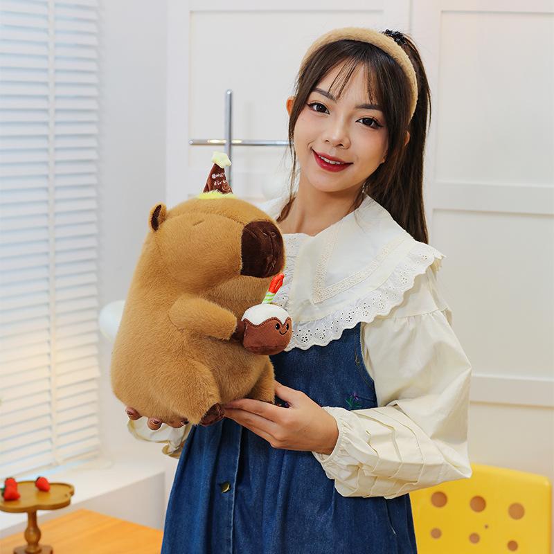 Capibara Snot French Fries Cake Capybara Plush Toy Cute Doll Ugly Cute Doll Guinea Pig