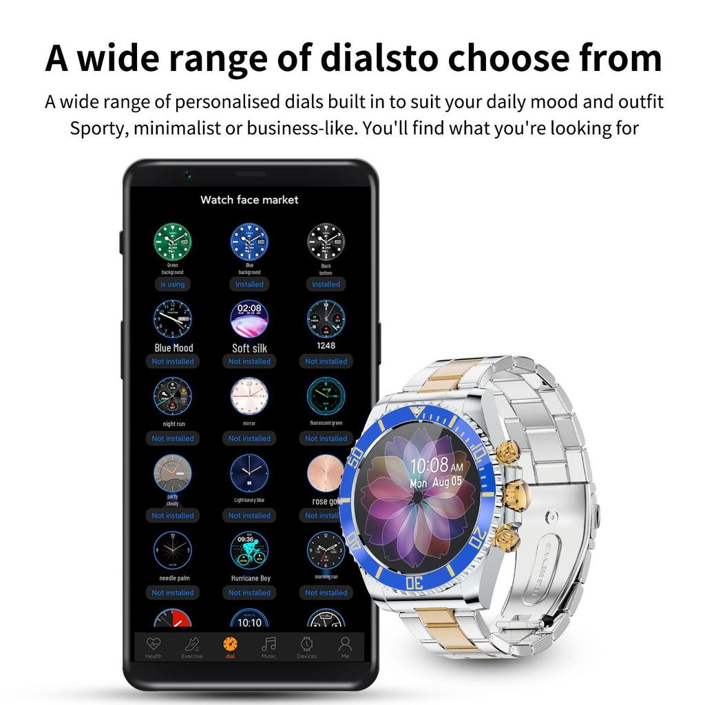 AW12 Stainless Steel Sport Smartwatch with Calling Feature