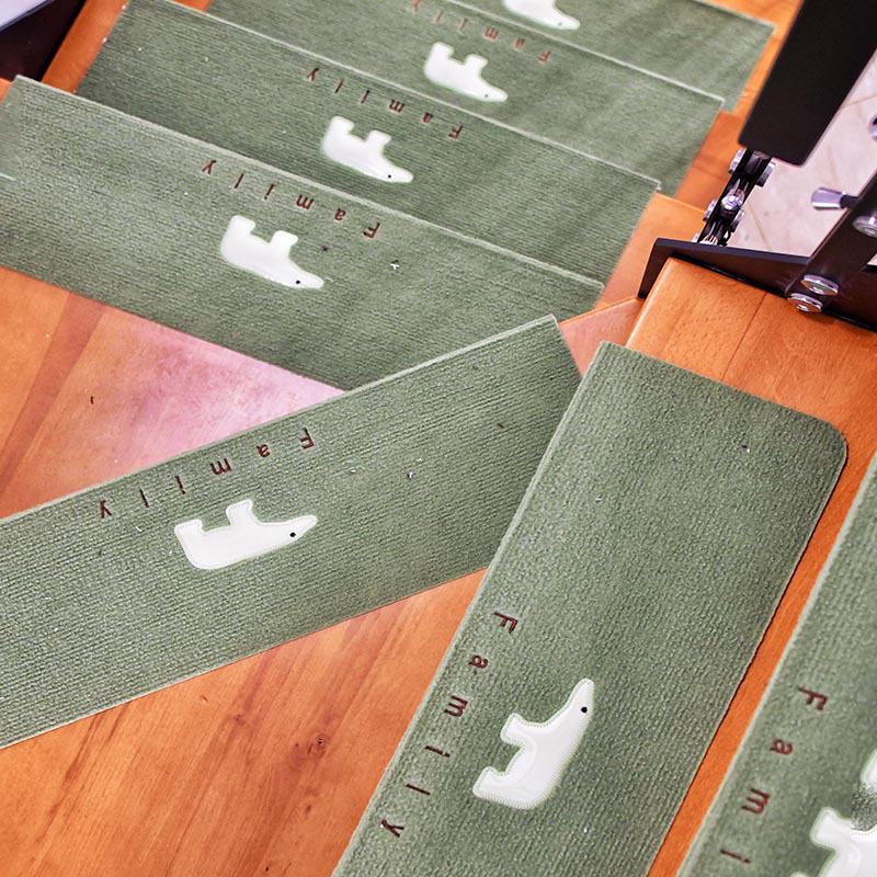 Machine Washable Non-Slip Luminous Stair Mats – Glue-Free Self-Adhesive Wood Foot Mats