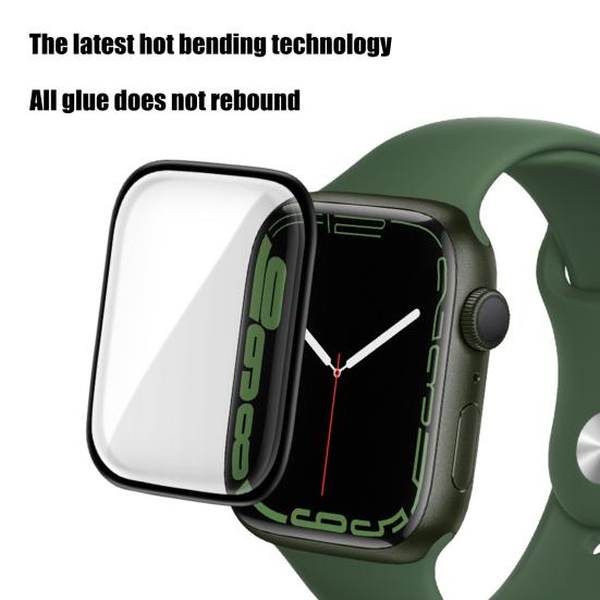 

Защитная пленка для экрана часов, полное покрытие, устойчивая к царапинам, ультратонкая 3D изогнутая защитная пленка для умных часов для iWatch 7, 41 мм/45 мм