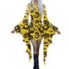 Women Fashion Gothic -Sleeve 3D Cute Halloween Print Irregular Party Dress