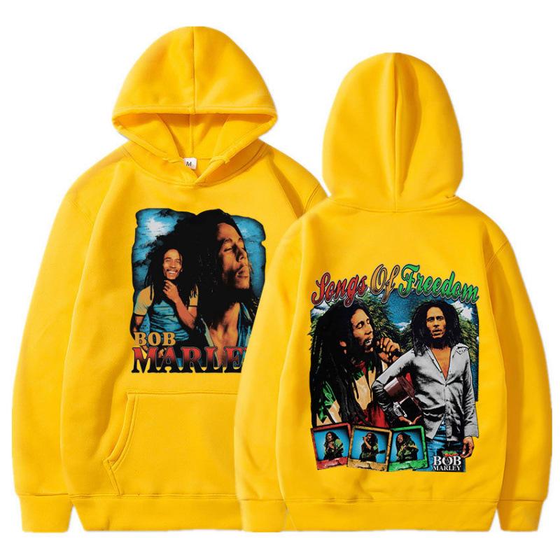 Europäische Größe Bob Marley Album Grafik Hoodie