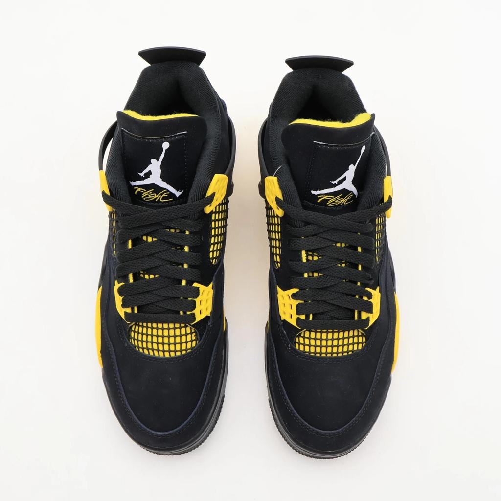 DH6927-017 Nike Air Jordan 4 Retro Thunder Lightning Black Tour Yellow Gold