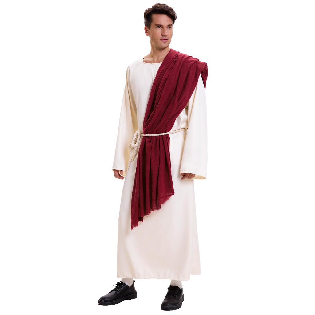 Muslims Dresses Set for Men Long Sleeve Dubai Shirt Kaftan Thobe Robe Gown Straight Leisure Race Style Clothing Thobe