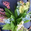 3PCS Multi-color Artificial Flower Branches Lifelike Wind Chime Grass  Floral Arrangement