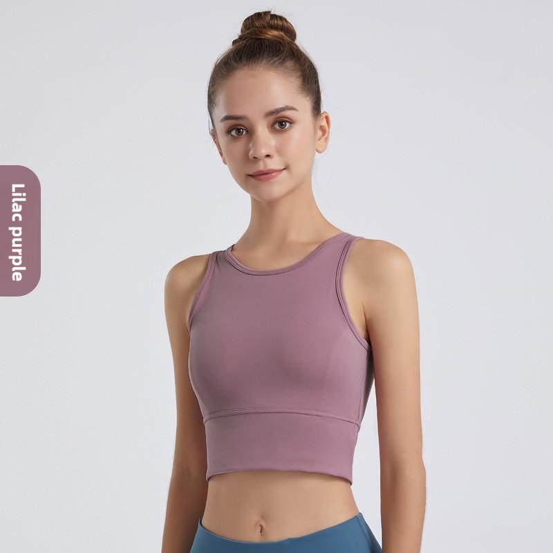 Women's sleeveless yoga exercise breathable top