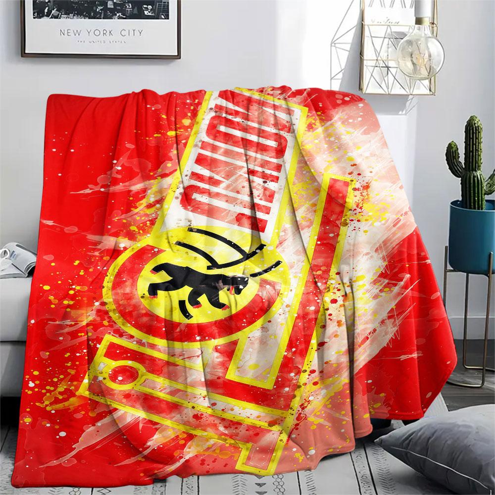 Union Berlin Logo Aufgedruckte Flanelldecke, weicher Überwurf für Schlafzimmer Sofa, waschbar, Fanartikel, tolles Geschenk.