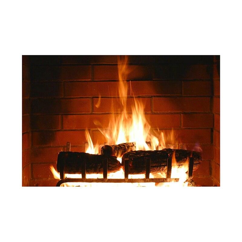 Christmas Fireplace Photography Backdrop Xmas Tree Stocking Photo Background Props for Holiday Family Portrait Studio Shoot Video Party Decor