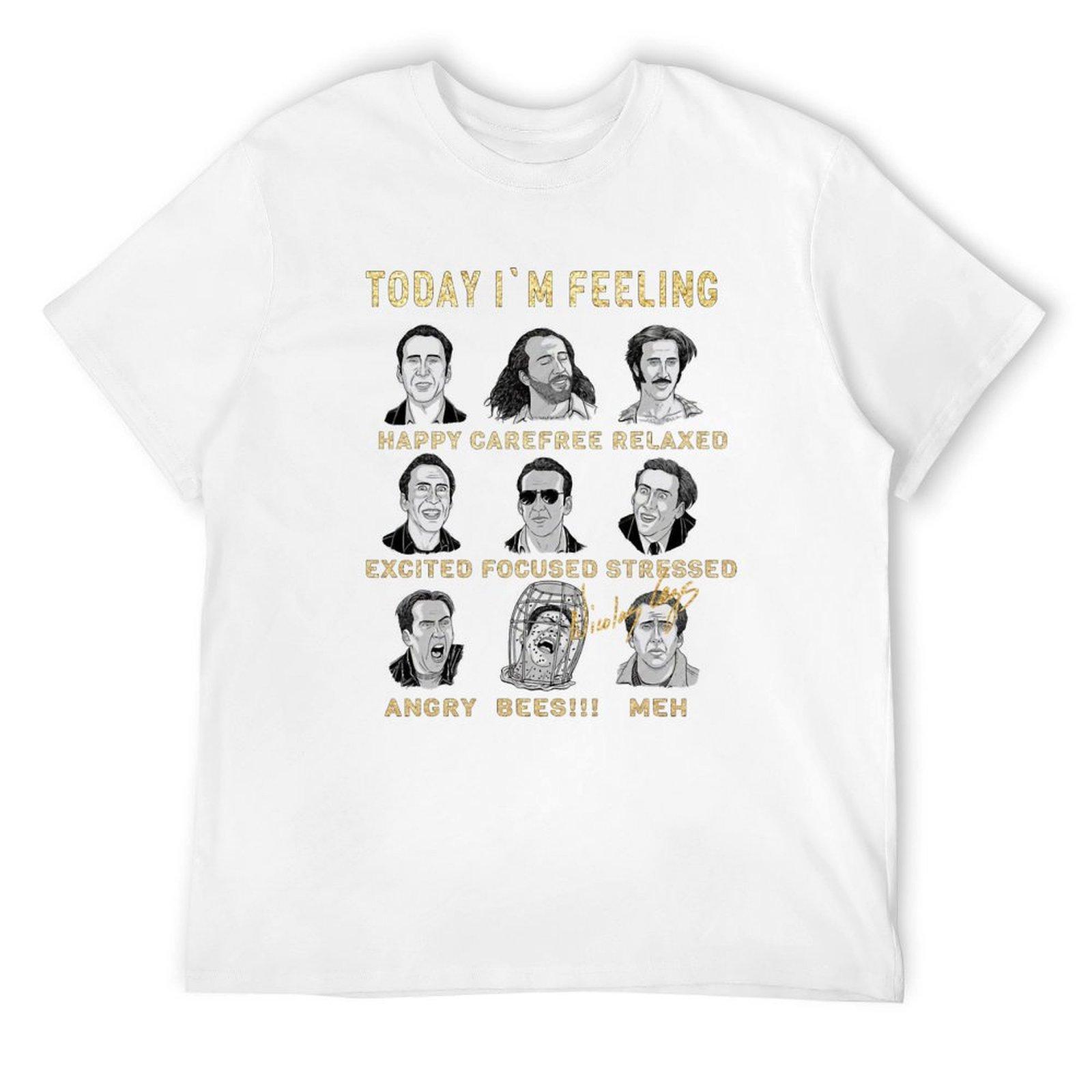 Nicholas Cage - Nicolas Cage - Nick Cage - Nic T-Shirt cotton graphic tees cute tops vintage t shirts for men pack S