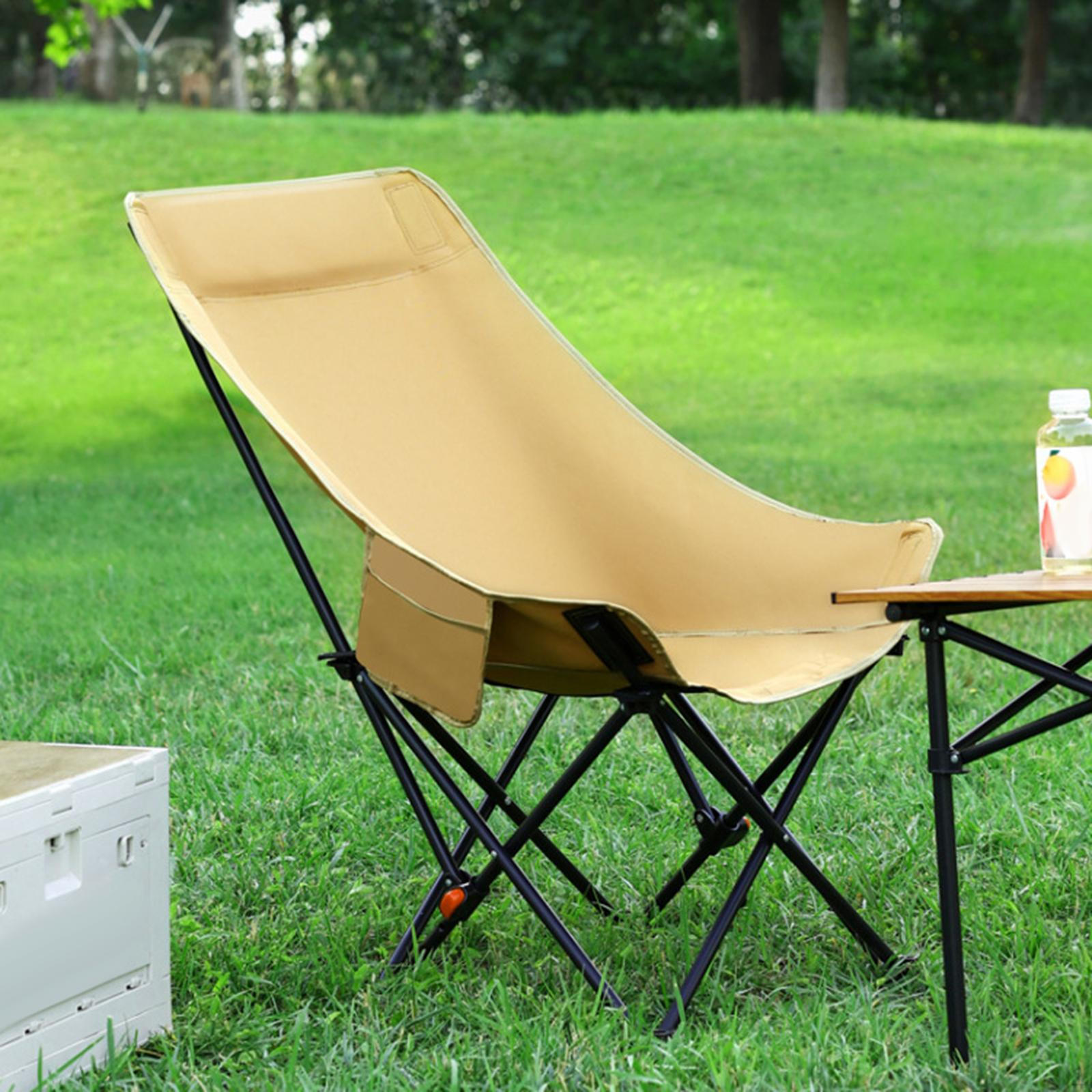 

Adjustable Backrest Folding Chair for Outdoor Activities, Portable Lounger Beach And Park бежевий