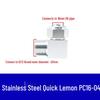304 Stainless Steel Pneumatic Quick Connect Fitting for Air Hose and PTFE Tube, PC8-02.