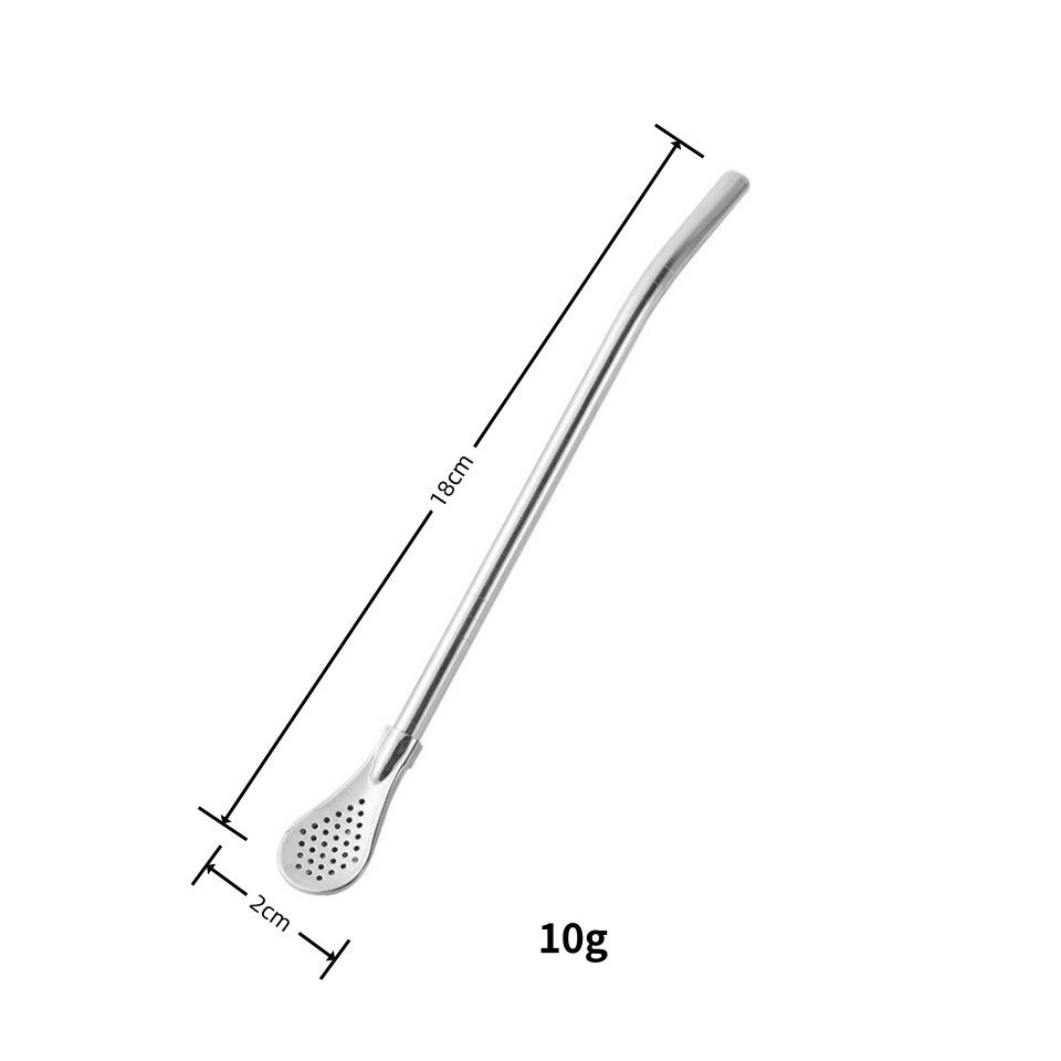 Eco-Friendly Stainless Steel Straw Spoon & Stirrer for Coffee, Milk Tea, and Juice