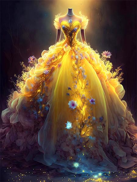 Spódnica z Haftem Diamentowym Ubrania Obrazek Dżetów Mozaika Księżniczka Pełny Kwadrat Okrągły Malowanie Kwiat Dziecko Prezent