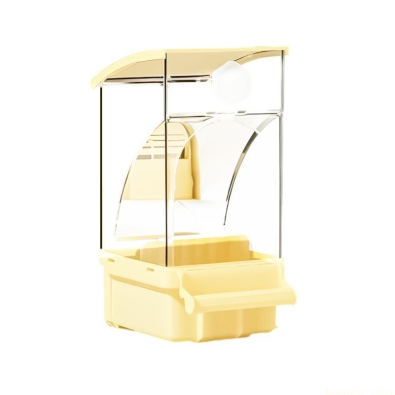 QX2E Detachable Parrots Feeder With Large Capacity Container Anti Spill Design Dispenser For Cockatiels Budgies
