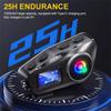 Car Bluetooth Headset Motorcycle Intercom Helmet LCD Waterproof maximum 32G