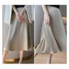 Spring and Summer Silk Half-body Skirt for Women Solid Color Umbrella Skirt High Waist Temperament Long Skirt Thin Skirt