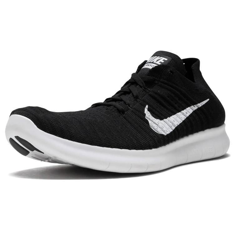 Ny Nike Free Run Flyknit Svart/Hvit 831069-001