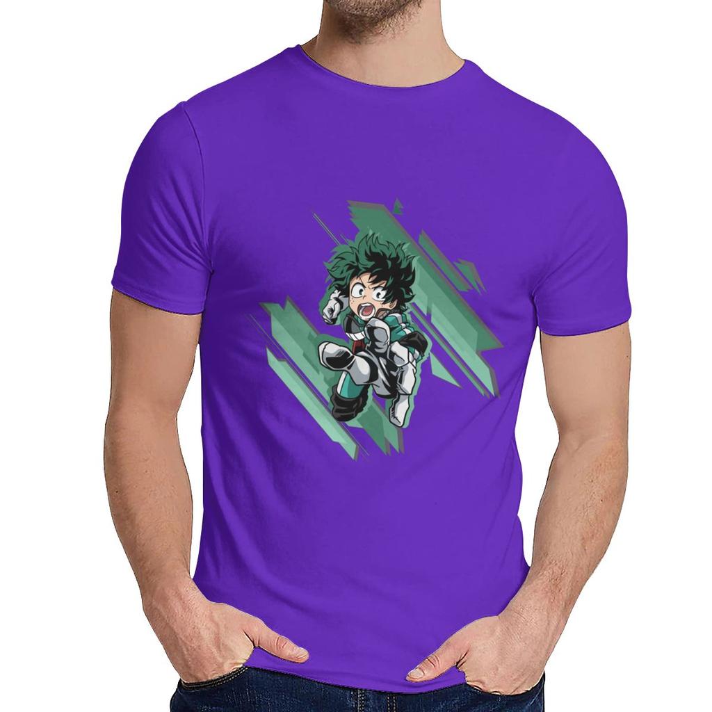 Arrival Hero Academia Midoriya Izuku Deku T Shirt Pure Cotton Graphic O Neck Cartoon Print