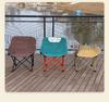 Portable High-Back Folding Moon Chair & Roll-Up Table for Camping, Dining, or Night Market