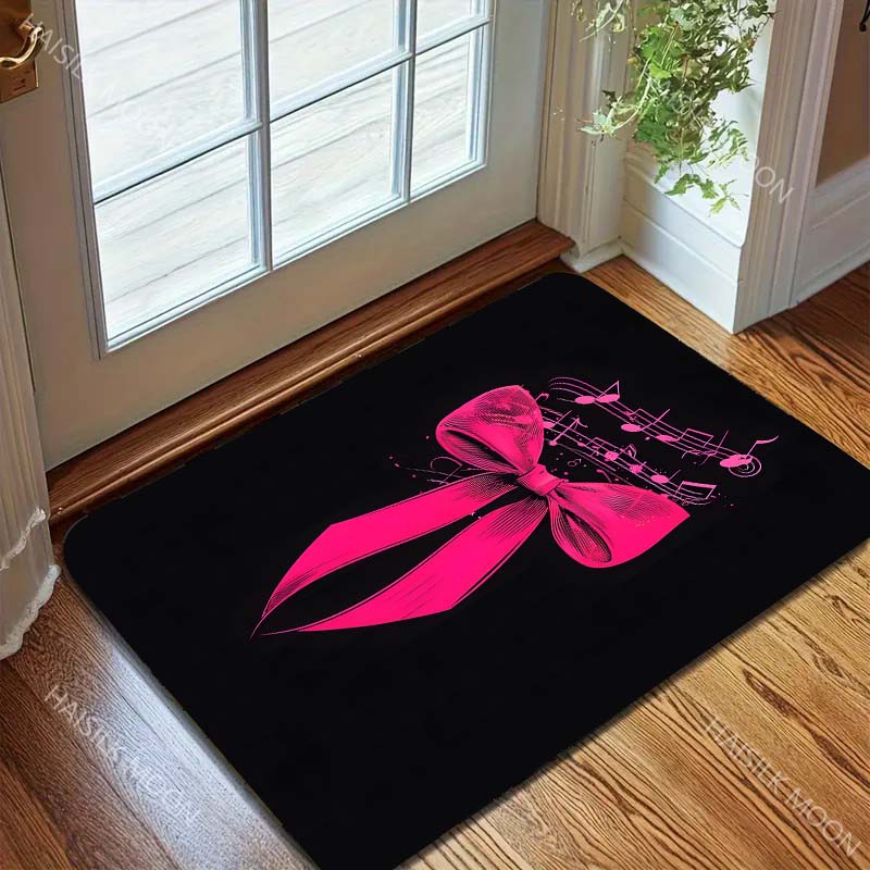 Musical Notes and Bow Art Carpet for Living Room Bedroom Sofa Creative Doormat Home Decor Area Rugged Non-slip Mat Large Size