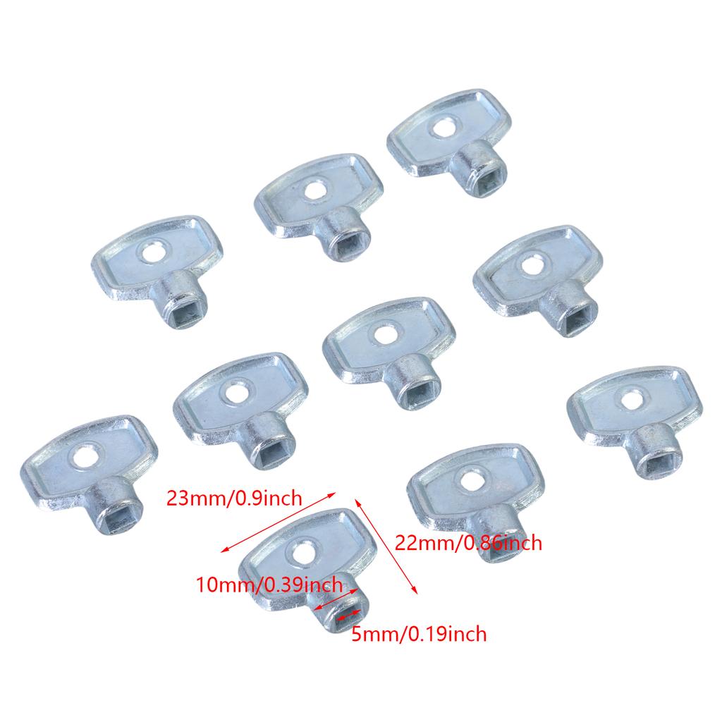 10 Stück Heizkörper Wasserhahn Sanitär Entlüftungsschlüssel Heizkörper Heizungsschlüssel Heizkörper Entlüftungsventile Schlüssel für Standard Heizungsventil