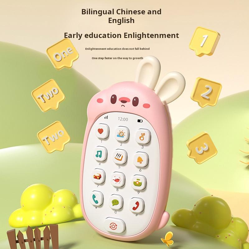 Baby Beißring Simulation Handy 0-1 Jahr Alte Kinder Musik Telefon Spielzeug Frühen Bildung Pädagogisches Geschichte Maschine