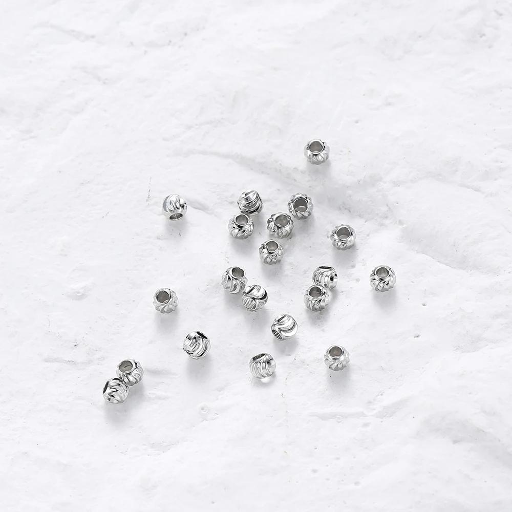 

20pcs/lot 18K Gold Plated Striped Cut Flower Beads Earring Necklace Loose Spacer Beads Bulk For DIY Jewelry Wholesale Findings 6mm-50Pcs