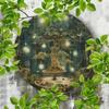 Iron Wall Art Vintage Tree Round Metal Painting for Bar Cafe Club Room Decor