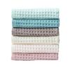 Japanese Style Pure Cotton Waffle Weave Face Towel, Solid Color, 34x74CM, Absorbent & Quick-Drying.