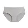 Plus Size Women's Summer Thin Pure Color Antibacterial Cotton Crotch Non Mark Middle Waist Triangle Briefs