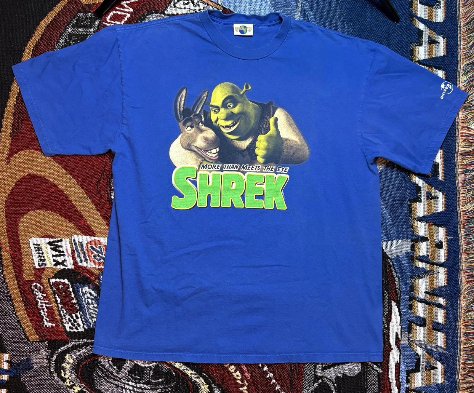 Vintage Shrek Movie Shirt Donkey Universal Studios XL More Than Meets The Eye 4XL