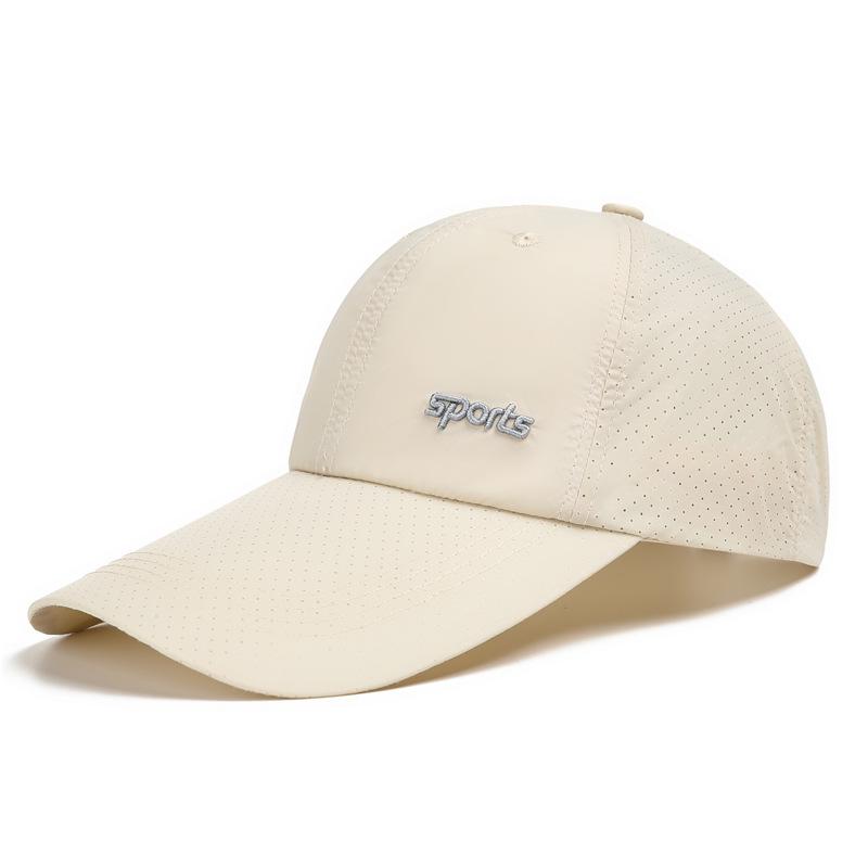 Quick-Drying Cap Men'S Summer Sunscreen Uv Protection Breathable Sunshade Baseball Cap Extended Brim Big Head Circumference Peaked Cap