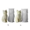 Silicone Crafting Mold Candle Moulds Resin Art Moulds Sitting Cats Shape Craft Molds Candle Making Molds for Hand-Making