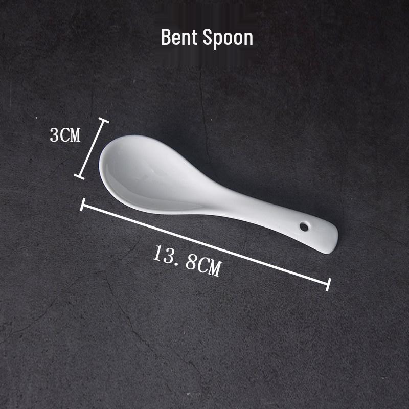 Korean-Style Ceramic Soup & Dessert Spoon Set