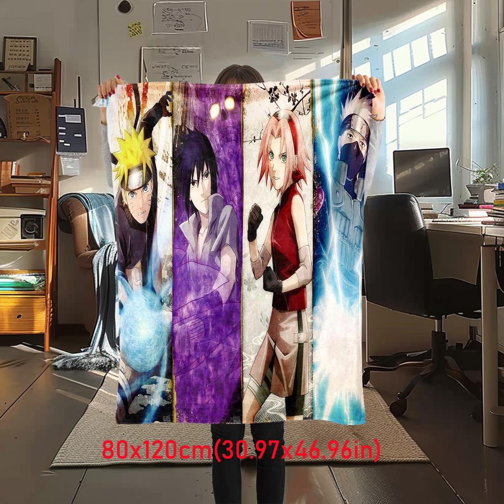 Japanese anime cartoon NARUTO famous Uzumaki Naruto blanket soft home furnishing nap decoration four seasons warm Sherpa blanket B5