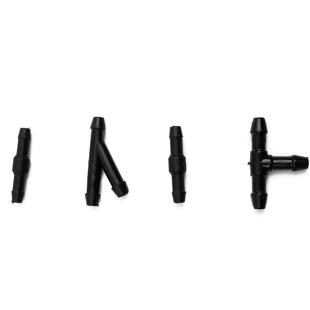 Windshield Hose Spray Hose With Connector Nozzle Pump ABS Plastic+Rubber