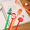 48Pcs Christmas Cartoon Stitch Ballpoint Pen Black 0.5mm Neutral Pen Cute Silicone Decoration Cute Cartoon Style Stationery Gift
