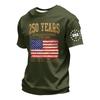Men's Short Sleeve Crew Neck T-Shirt 250th Anniversary Independence Day Print Casual Comfortable Fit Summer Wear