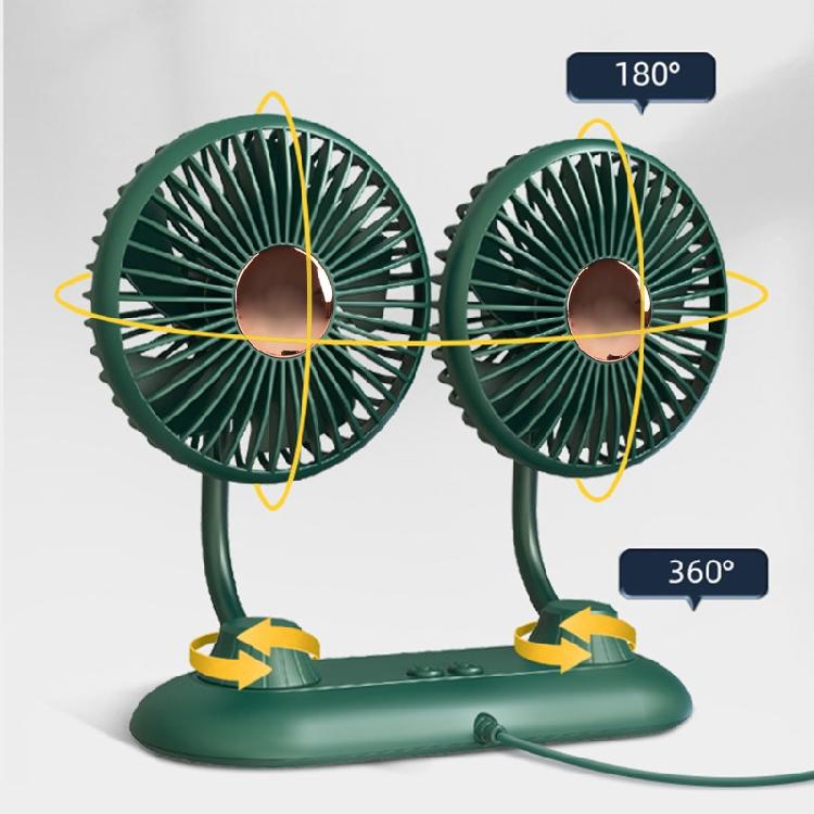 Adjustable Car Auto Air Cooling Dual for Head Fan Summer Low Noise Car Auto Cool