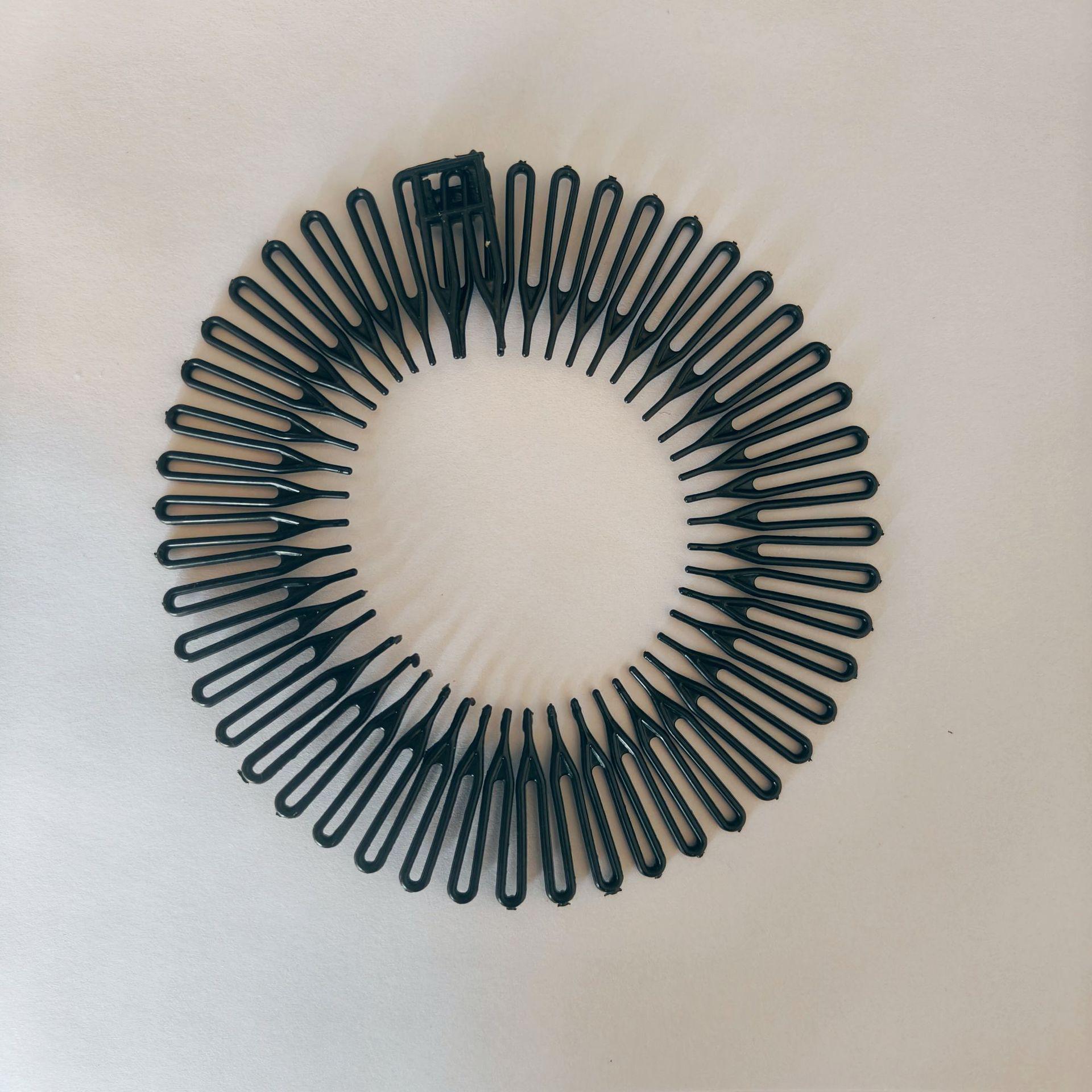 Cute Resin Hair Comb: Soft, Simple Spring Comb for Bangs and Flyaways чёрный