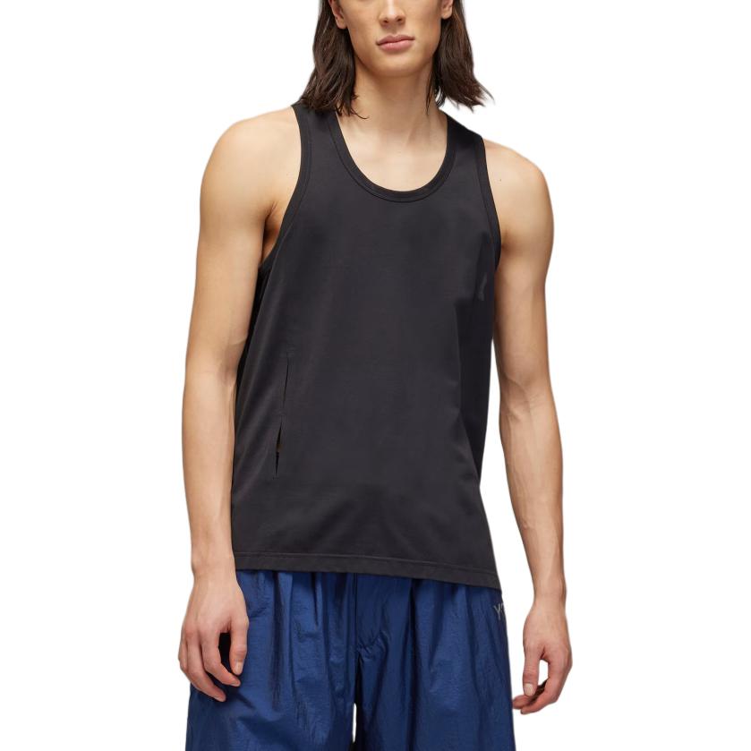 Y-3 Solid Color Sleeveless Round Neck Tank Top Men Tops Black JN4912