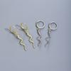 Irregular Snake Pendant Ear Buckle, Exaggerated Temperament Metal Style High-End Fashion Earrings