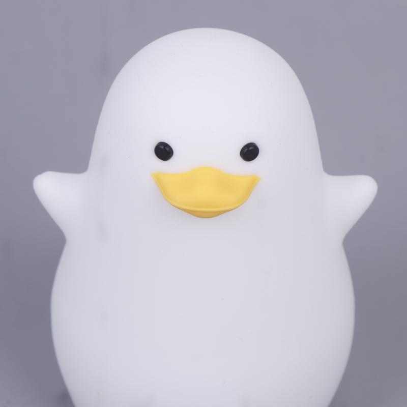 Cute Animal Silicone Lamp Duck Night Light For Kids Touch Control Dimmable Usb Rechargeable Bedside Bedroom Decor Birthday Gifts