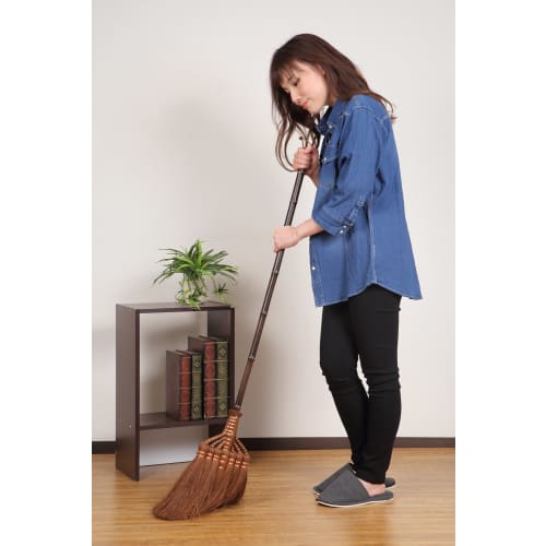 Yaguruma Brand Palm Wood Long Handle Broom with Seven Balls [Palm Wood Broom, Japanese-Style Room, Tatami, Flooring, Indoor Use]