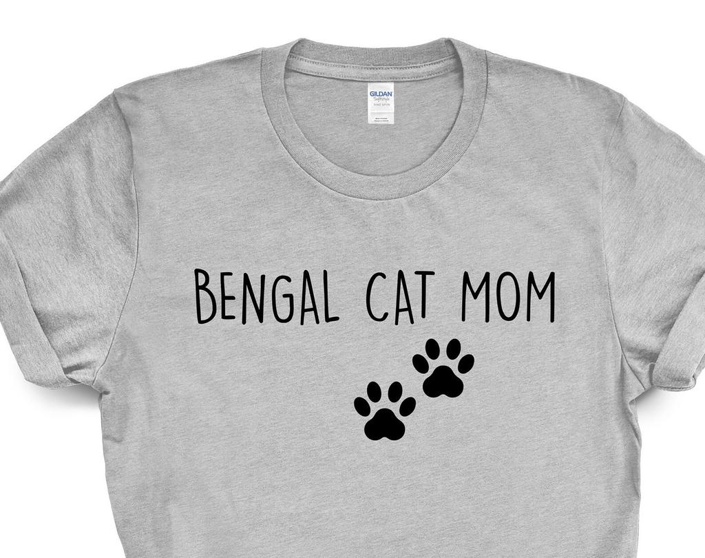 Bengal TShirt, Bengal Cat Mom, Bengal Cat Lover Gift Shirt Womens - 2383