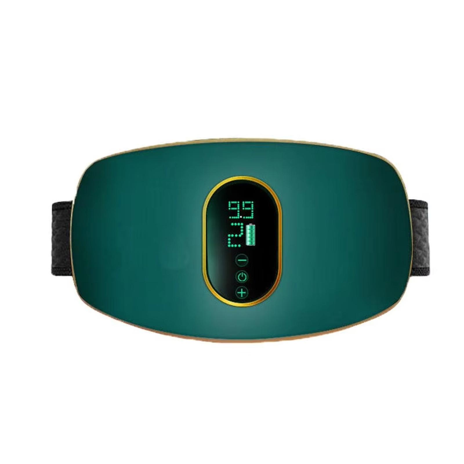 Электрический пояс-массажер для талии, перезаряжаемый вибрационный массажер для тела, для домашнего фитнеса зелёный