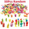50pcs/lot Mini Monster Sucker Toy Capsule Model Little Cartoon Anime Animal Action Figures Suction Cup Puppets Gift For Children