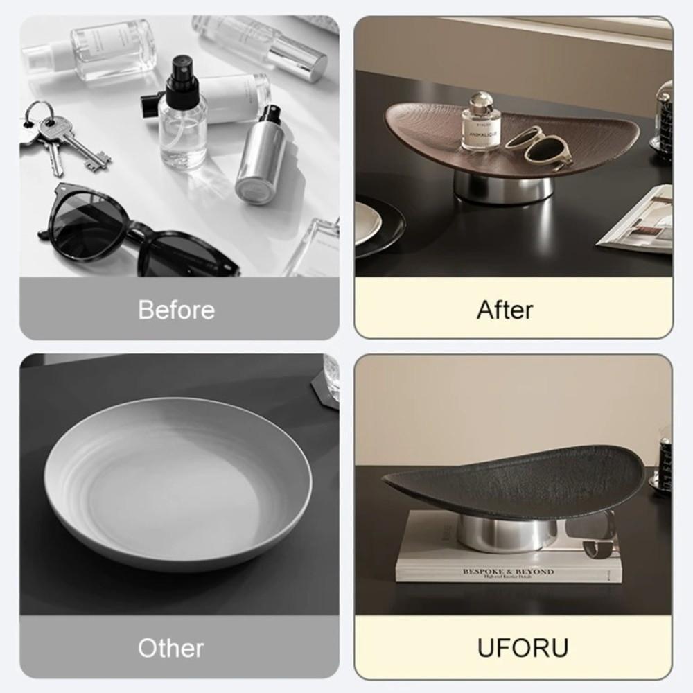 Multi-purpose Jewelry Aromatherapy Storage Plate Desktop Fruit Bowl New Oval Tray Home