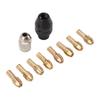 Drill Chuck Collet Set for Replacement 4485 Brass Quick Change Rotary Drill Nut Tool Set With 2 Nut 8 Brass Collet